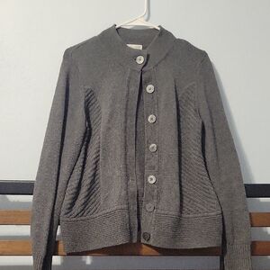 Christopher & Banks Gray Cardigan Sweater